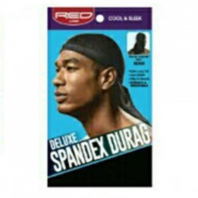 Red by Kiss Man Deluxe Spandex Durag Black HDU01